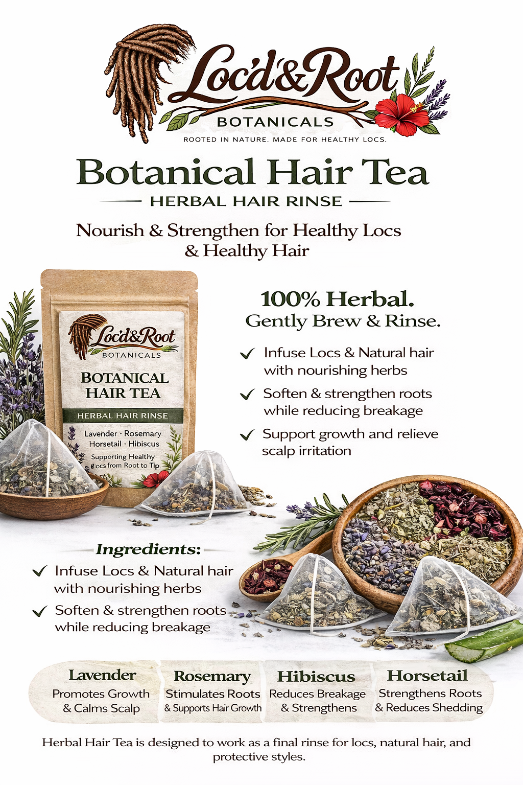 Botanical Hair Rinse Teas